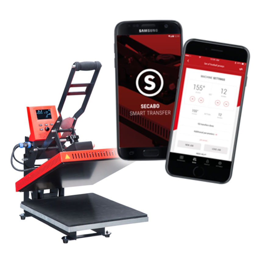 Secabo TC5 SMART presse à chaud électromagnétique avec Bluetooth.